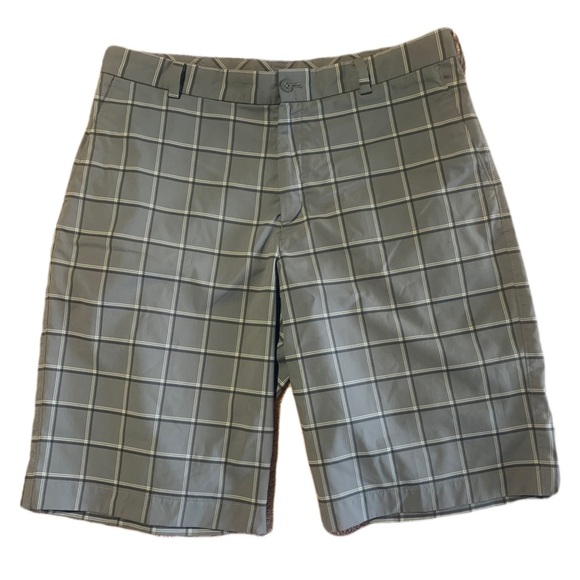 Nike Golf Shorts Men’s Size 34 Gray Plaid Performance Dri-FIT - Picture 1 of 9